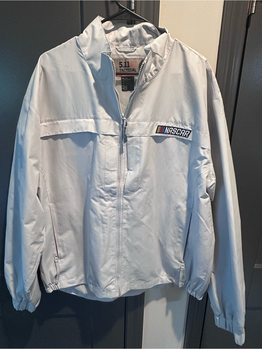 5.11 Tactical Light Gray NASCAR Windbreaker Jacket